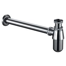 Burlington Round Bottom Basin Bottle Trap - Chrome (W14)