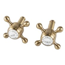Crosswater Belgravia Crosshead Handles - Brushed Brass (57BLHF)
