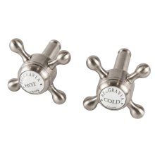 Crosswater Belgravia Crosshead Handles - Brushed Nickel (57BLHL)
