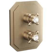 Crosswater Crossbox Belgravia Double Outlet Trimset - Brushed Brass (BLCB1500LBPF_V2)