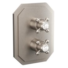 Crosswater Crossbox Belgravia Triple Outlet Trimset - Brushed Nickel (BLCB2500LBPL)