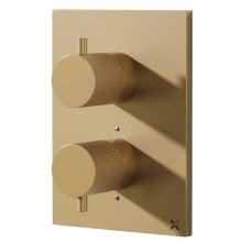 Crosswater Crossbox MPRO Dual Outlet Mixer Shower Valve - Brushed Brass (PROCB1500RF_F)