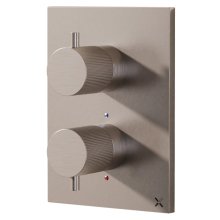 Crosswater Crossbox MPRO Dual Outlet Mixer Shower Valve - Fluted - Brushed Nickel (PROCB1500RL_F)