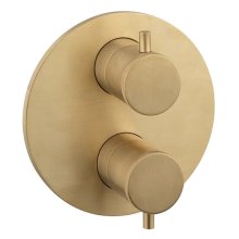 Crosswater Crossbox MPRO Double Outlet Industrial Trimset - Brushed Brass (PRICB1500LBPUB)