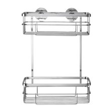 Croydex Brockham Flexi-Fix Two Tier Cosmetic Basket - Chrome (QM800541)