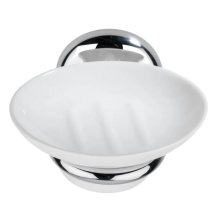 Croydex Flexi-Fix Grosvenor Chrome Soap Dish and Holder (QM701941)