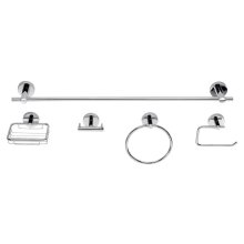 Croydex Flexi-Fix Pendle Five Piece Set - Chrome (QM419241)