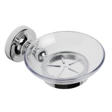 Croydex Flexi-Fix Romsey Soap Dish and Holder - Chrome (QM741941)