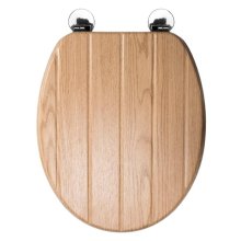 Croydex Geneva Flexi-Fix Toilet Seat - Oak Effect (WL602176H)