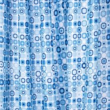 Croydex Geo Mosaic Shower Curtain - White/Blue (AF281624H)