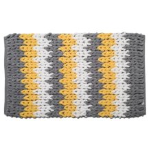 Croydex Grey, White and Yellow Patterned Bathroom Mat (AN170101)