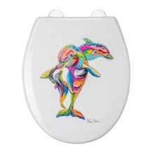 Croydex Hannah McWave Flexi Fix Toilet Seat - Steven Brown (WL604222H)