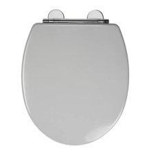 Croydex Luagno Flexi-Fix Wood Toilet Seat - Grey (WL601031H)