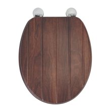 Croydex Molvena Flexi-Fix Wood Toilet Seat - Walnut Effect (WL610477H)