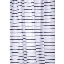 Croydex Navy Pinstripe Textile Shower Curtain (AF290334H)