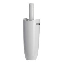 Croydex Plastic Toilet Brush And Holder - White/Grey (AJ500122)