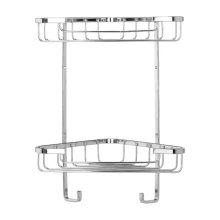 Croydex Small Two Tier Corner Basket - Chrome (QM260841)
