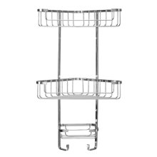 Croydex Stainless Steel Three Tier Corner Basket - Chrome (QM392841)