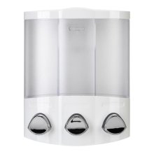 Croydex Triple Shampoo/Soap Dispenser - White (PA660722)