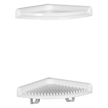 Croydex Two Tier Corner Shelf - White (PA135922)