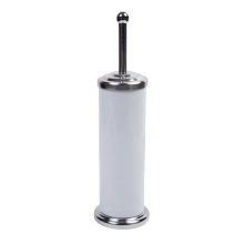 Croydex White and Stainless Steel Toilet Brush And Holder (AJ400141)