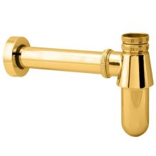 Deva 1.25" Bottle Trap With Wall Extension - Gold (TCP625/501)