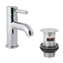 Deva Vision Basin Mixer & Press Top Waste - Chrome (VSN113)