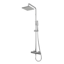 Gainsborough Square Dual Outlet Cool Touch Bar Mixer Shower - Chrome (GDSP)