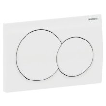 Geberit Alpha01 Dual Flush Plate - Round - Gloss White (115.035.11.1)