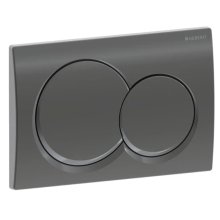 Buy New: Geberit Alpha01 Dual Flush Plate - Round - Black Chrome (115.035.QC.1)