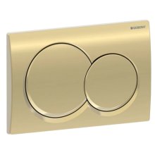 Buy New: Geberit Alpha01 Dual Flush Plate - Round - Brass Colour (115.035.QE.1)