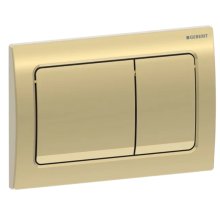 Geberit Alpha01 Dual Flush Plate - Square - Brass Colour (115.055.QE.1)