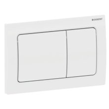 Geberit Alpha01 Dual Flush Plate - Square - Gloss White (115.055.11.1)