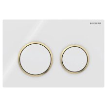 Geberit Kappa21 Dual Flush Plate - White/Gold (115.240.KK.1)