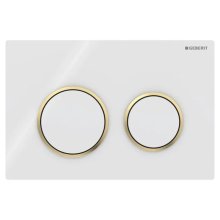 Geberit Kappa21 dual flush plate - white/gold (115.240.KK.1)