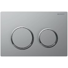 Geberit Omega20 Dual Flush Plate - Matt/Brushed Chrome (115.085.KN.1)