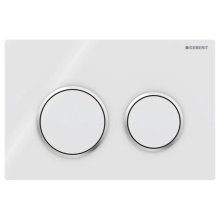 Geberit Omega20 Dual Flush Plate - White/Gloss Chrome (115.085.KJ.1)