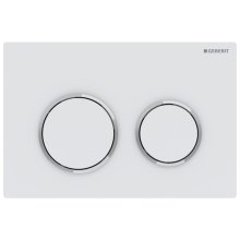 Geberit Omega20 Dual Flush Plate - White/Chrome (115.085.JT.1)