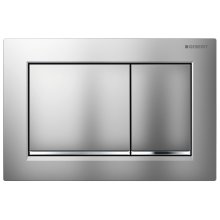 Geberit Omega30 Dual Flush Plate - Matt Chrome/Gloss Chrome (115.080.JQ.1)