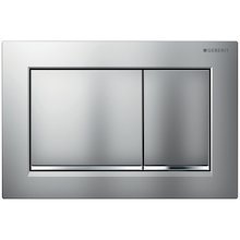 Geberit Omega30 Dual Flush Plate - Matt/Brushed Chrome (115.080.KN.1)