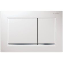 Geberit Omega30 Dual Flush Plate - White/Gloss Chrome (115.080.KJ.1)
