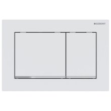 Geberit Omega30 Dual Flush Plate - Matt White/Gloss Chrome (115.080.JT.1)