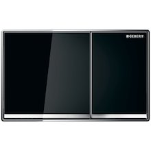 Geberit Omega60 dual flush plate - black glass (115.081.SJ.1)