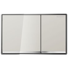 Geberit Omega60 Dual Flush Plate - Sand Grey / Chrome (115.081.JL.1)