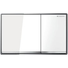 Geberit Omega60 dual flush plate - white glass (115.081.SI.1)
