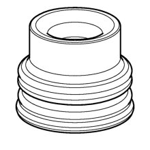 Geberit outlet seal with braided hose (242.773.00.1)