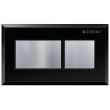 Geberit Pneumatic Dual Flush Plate - Square Design - Black / Chrome (116.051.KV.1)