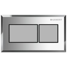 Geberit Pneumatic Dual Flush Plate - Square Design - Matt Chrome - Plated (116.051.KA.1)