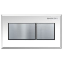 Geberit Pneumatic Dual Flush Plate - Square Design - White / Chrome (116.051.KT.1)
