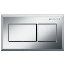 Geberit Pneumatic Square Dual Flush Plate - For Sigma Concealed Cistern - Brushed Chrome (116.053.GH.1)